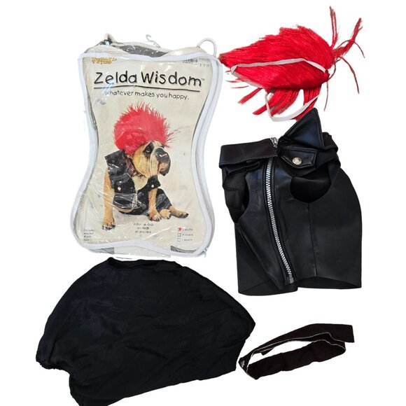 Halloween Zelda Wisdom Bulldog Punk Rock Dog Costume S Rocker biker harley - Picture 4 of 7